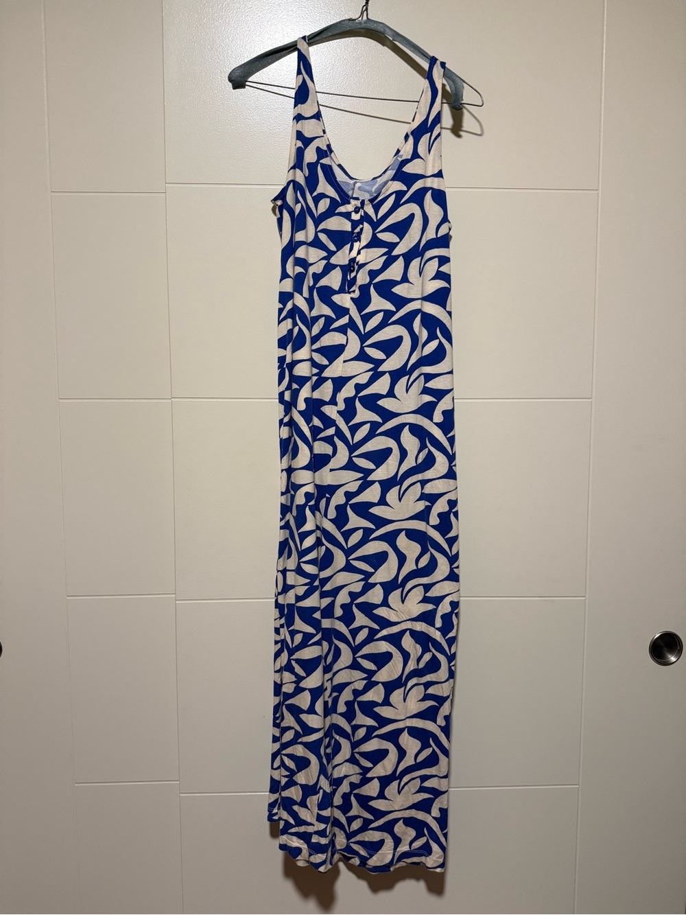 STORQ Maternity MVP Jumpsuit in Desert Floral Blue Cream Crop Wide Leg Size 1/XS